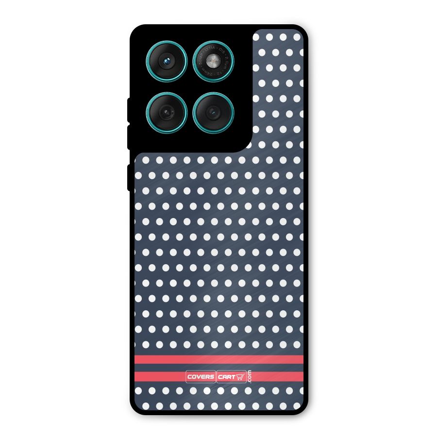Classic Polka Dots Metal Back Case for Motorola Edge 60 Fusion