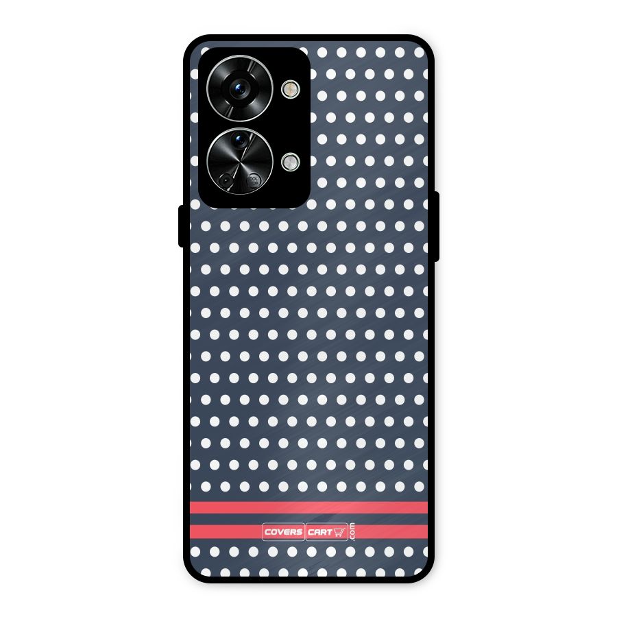 Classic Polka Dots Metal Back Case for OnePlus Nord 2T