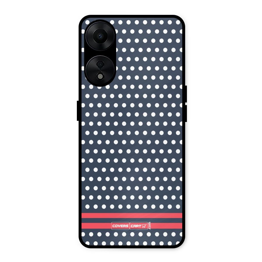 Classic Polka Dots Metal Back Case for Oppo A78 5G