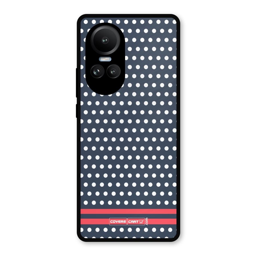 Classic Polka Dots Metal Back Case for Oppo Reno10