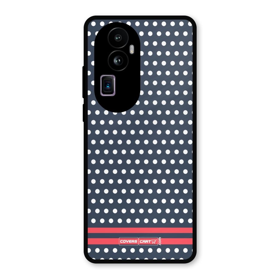 Classic Polka Dots Metal Back Case for Oppo Reno10 Pro Plus