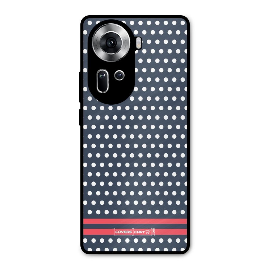 Classic Polka Dots Metal Back Case for Oppo Reno11 5G