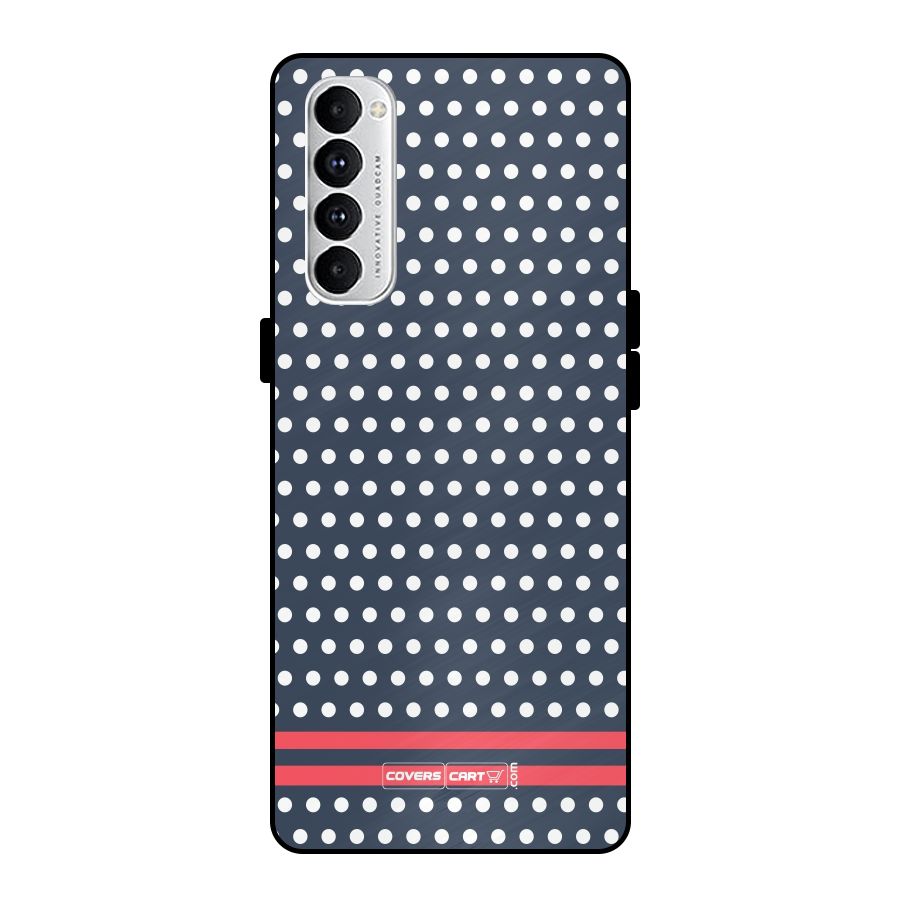 Classic Polka Dots Metal Back Case for Oppo Reno4 Pro