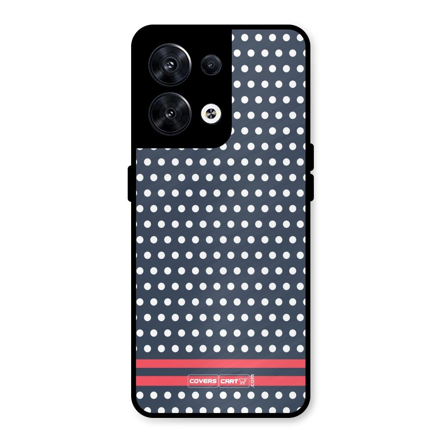 Classic Polka Dots Metal Back Case for Oppo Reno8 5G