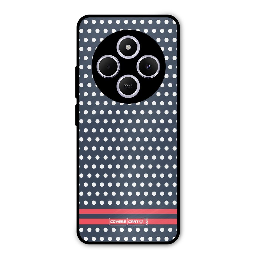 Classic Polka Dots Metal Back Case for Poco C75 5G