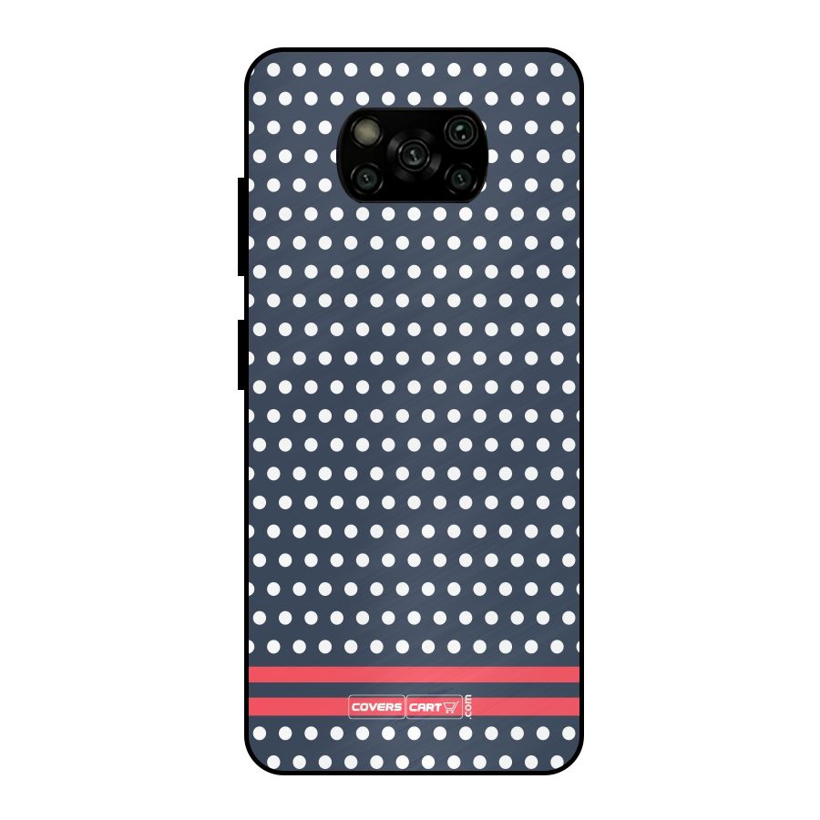 Classic Polka Dots Metal Back Case for Poco X3