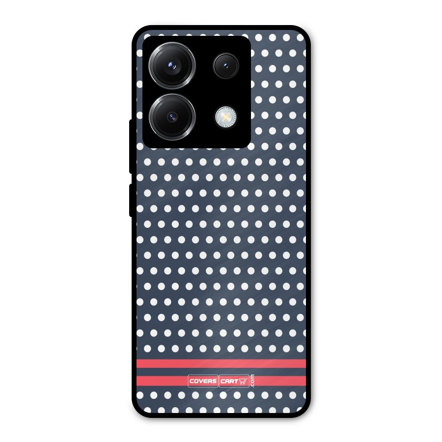 Classic Polka Dots Metal Back Case for Poco X6