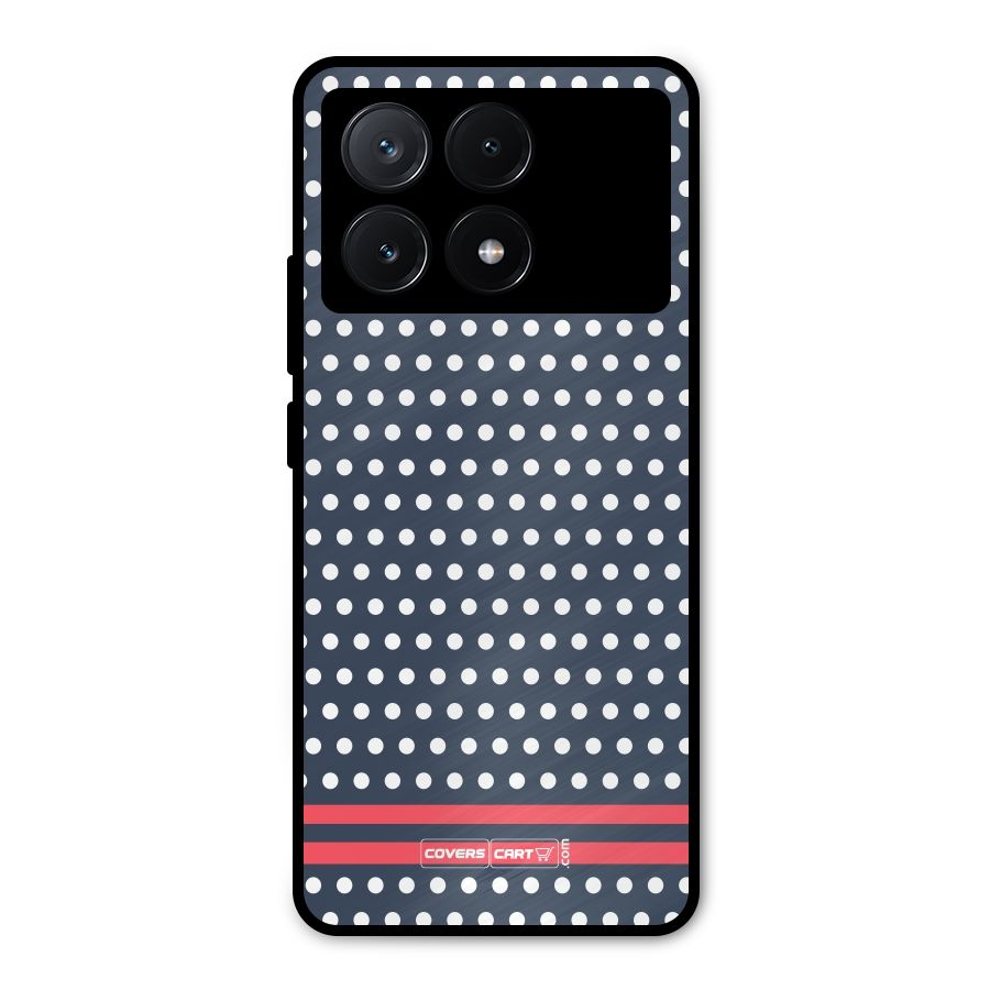 Classic Polka Dots Metal Back Case for Poco X6 Pro