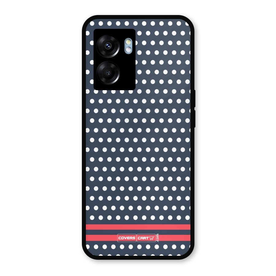 Classic Polka Dots Metal Back Case for Realme Narzo 50 5G