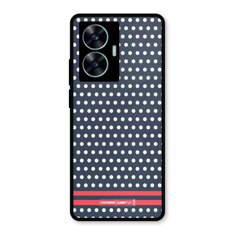 Classic Polka Dots Metal Back Case for Realme Narzo N55