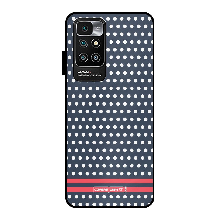 Classic Polka Dots Metal Back Case for Redmi 10 Prime