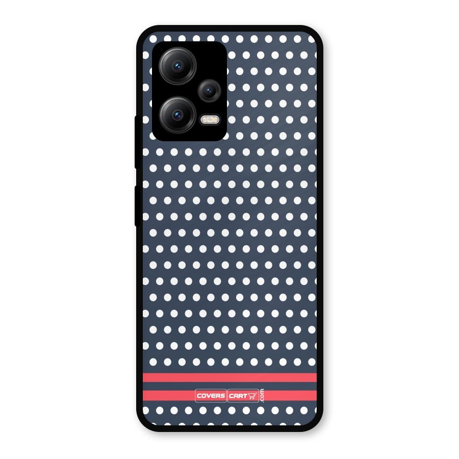 Classic Polka Dots Metal Back Case for Redmi Note 12 5G