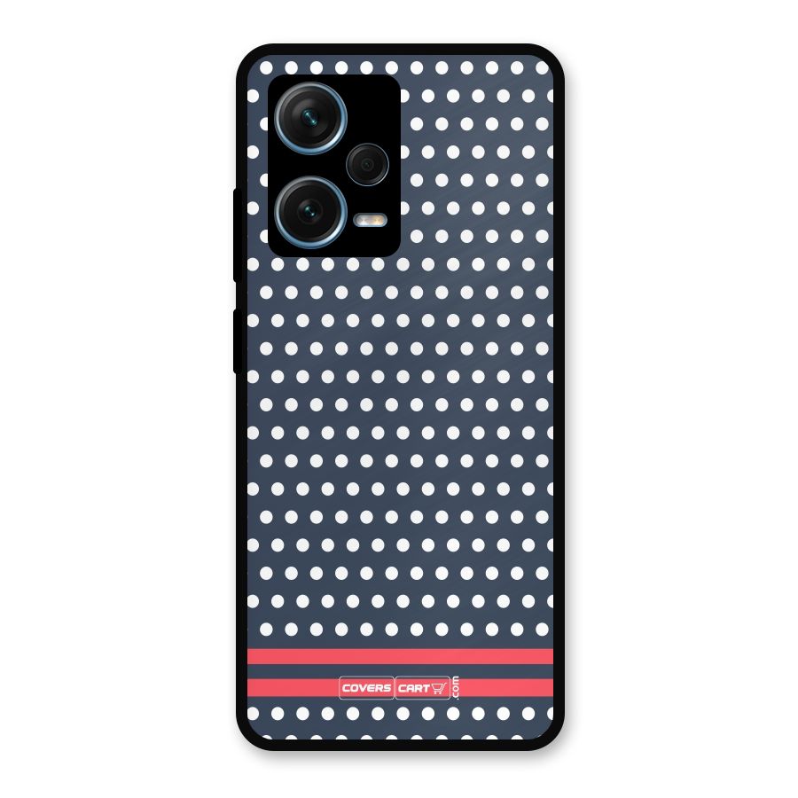 Classic Polka Dots Metal Back Case for Redmi Note 12 Pro Plus 5G