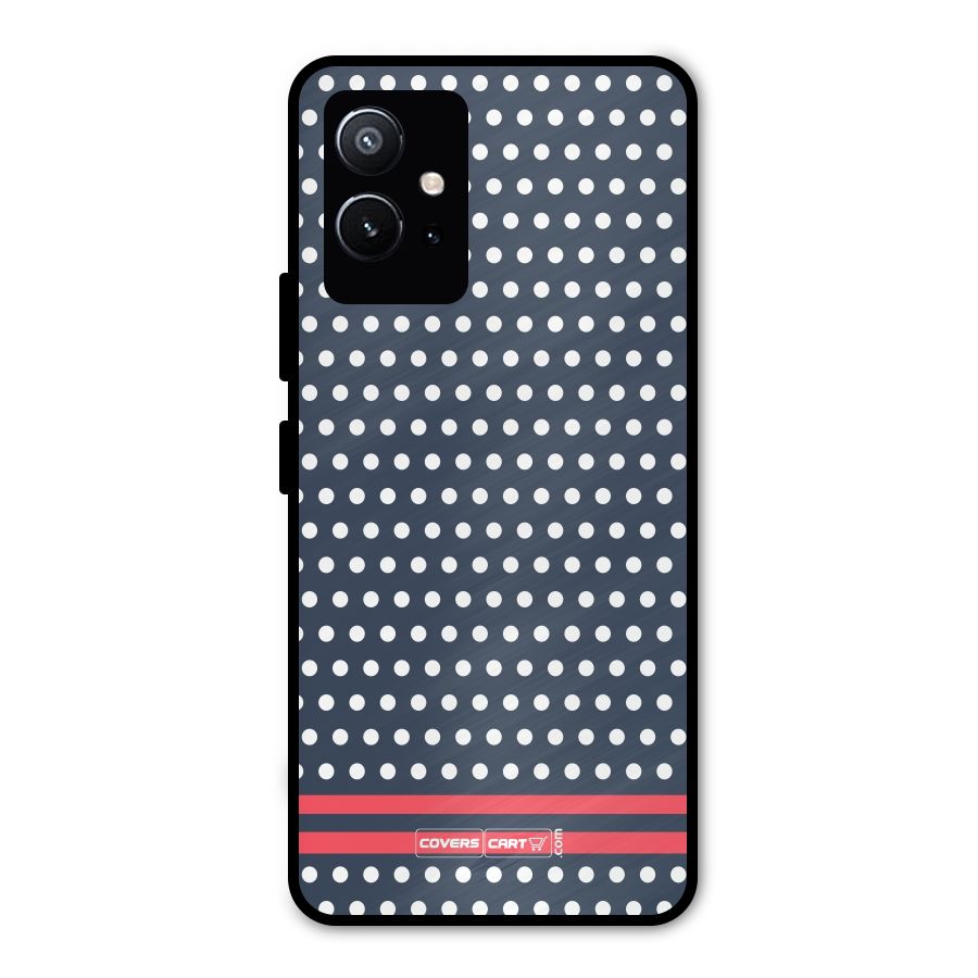 Classic Polka Dots Metal Back Case for Vivo T1 5G