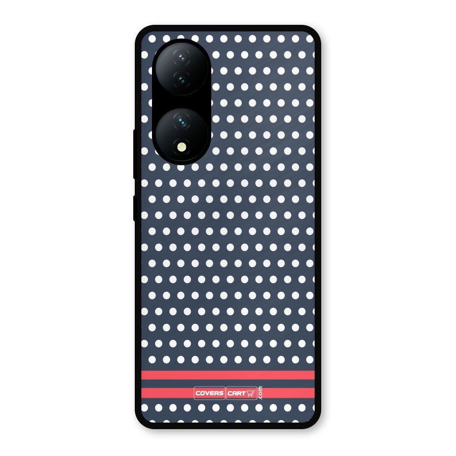 Classic Polka Dots Metal Back Case for Vivo T2