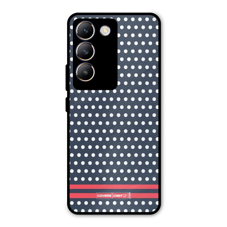 Classic Polka Dots Metal Back Case for Vivo T3 5G