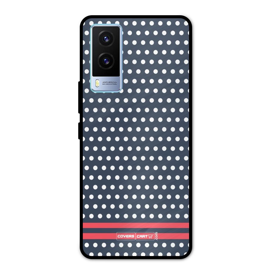 Classic Polka Dots Metal Back Case for Vivo V21e 5G