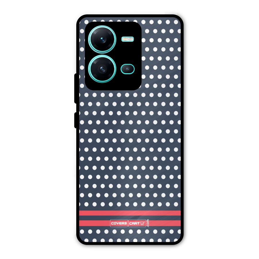 Classic Polka Dots Metal Back Case for Vivo V25