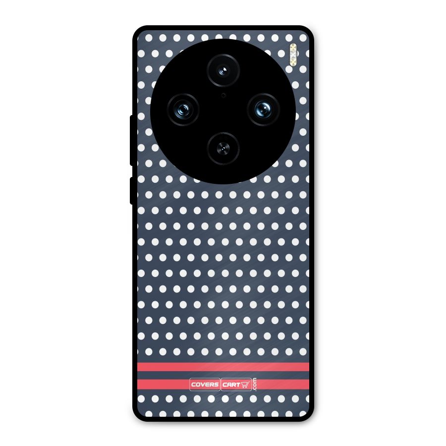 Classic Polka Dots Metal Back Case for Vivo X100 Pro