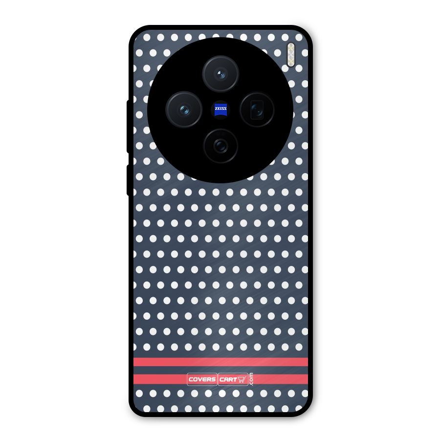 Classic Polka Dots Metal Back Case for Vivo X200