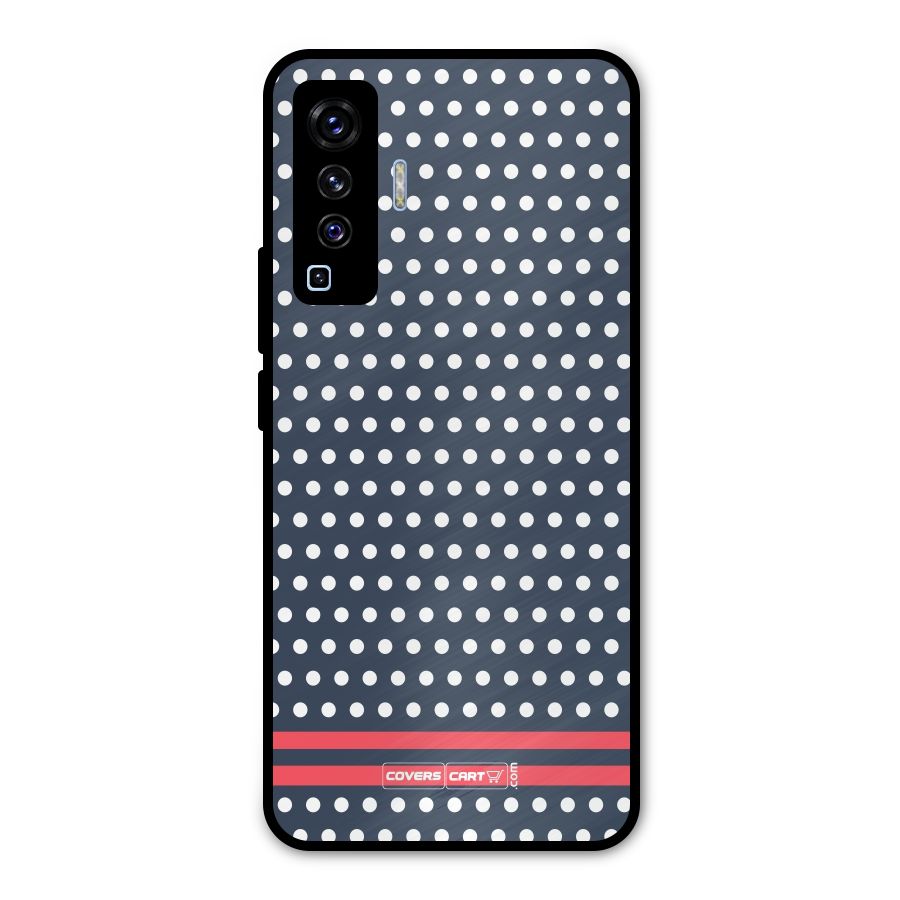 Classic Polka Dots Metal Back Case for Vivo X50