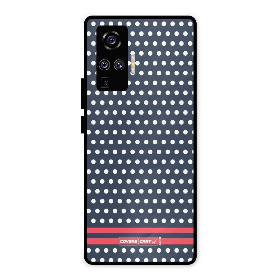 Classic Polka Dots Metal Back Case for Vivo X50 Pro
