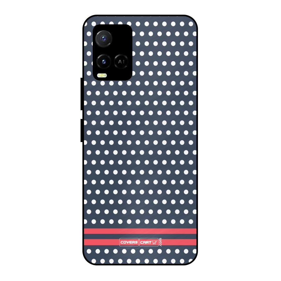 Classic Polka Dots Metal Back Case for Vivo Y21A