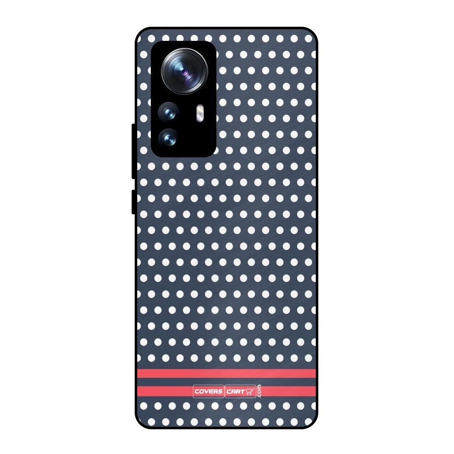 Classic Polka Dots Metal Back Case for Xiaomi 12 Pro