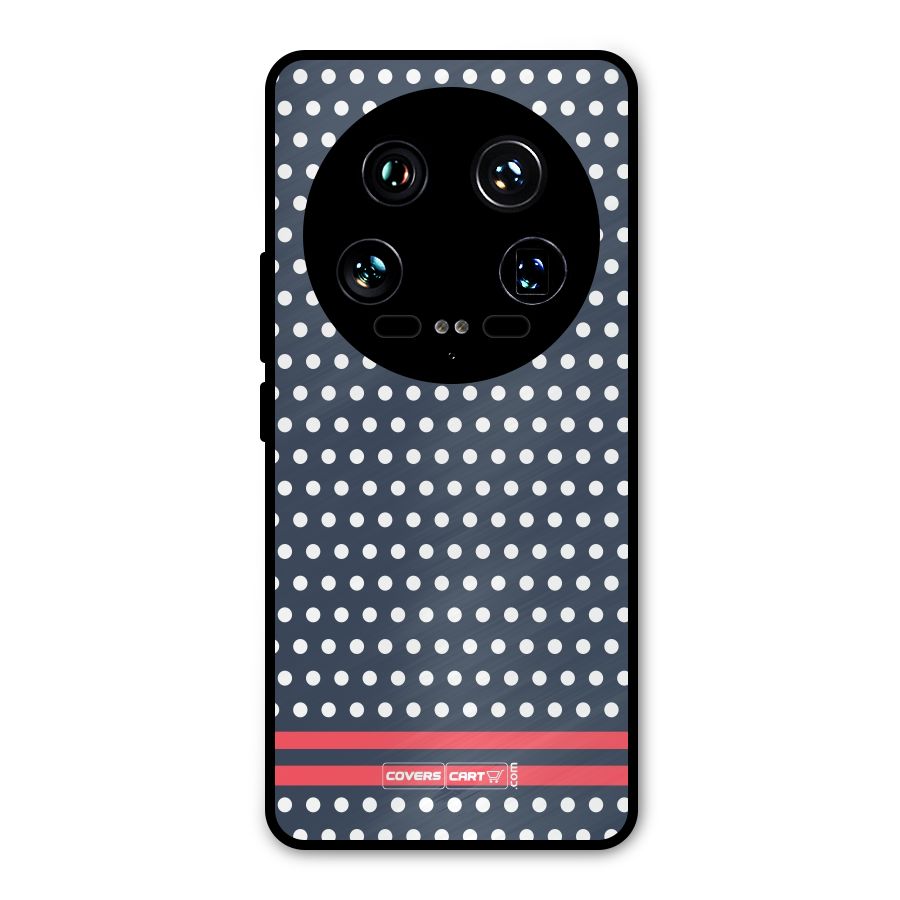 Classic Polka Dots Metal Back Case for Xiaomi 14 Ultra