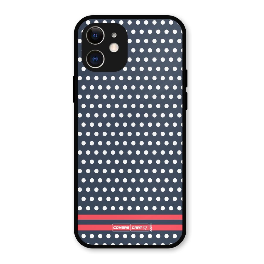 Classic Polka Dots Metal Back Case for iPhone 12