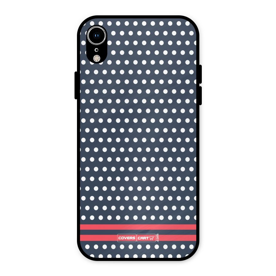 Classic Polka Dots Metal Back Case for iPhone XR