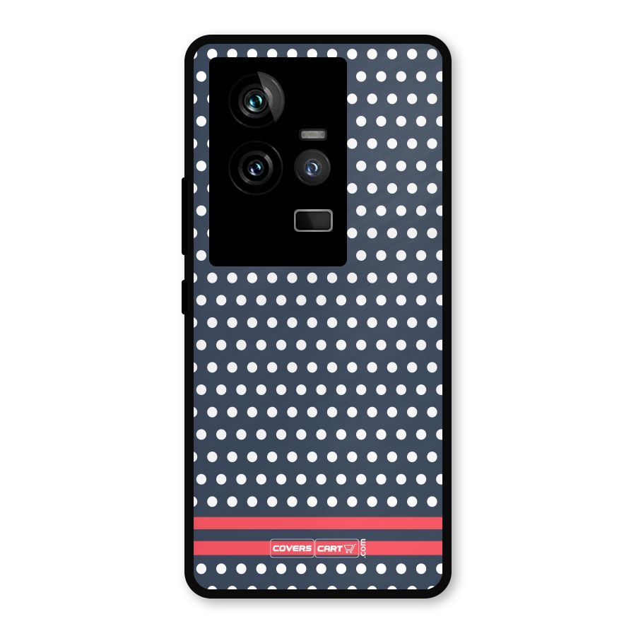 Classic Polka Dots Metal Back Case for iQOO 11 5G