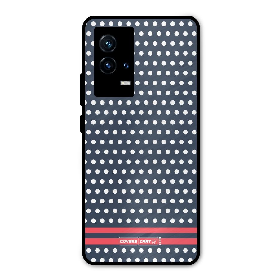 Classic Polka Dots Metal Back Case for iQOO 9 5G