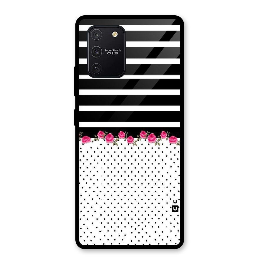 Classic Polka Stripes Glass Back Case for Galaxy S10 Lite