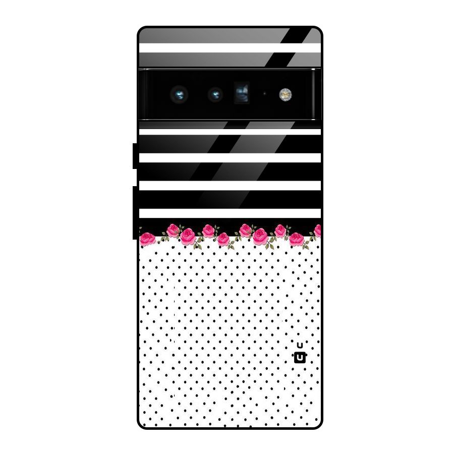 Classic Polka Stripes Glass Back Case for Google Pixel 6 Pro