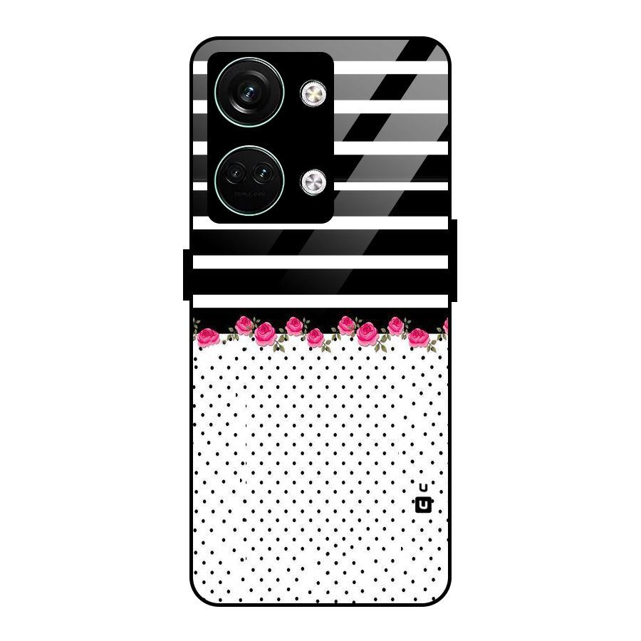 Classic Polka Stripes Glass Back Case for Oneplus Nord 3