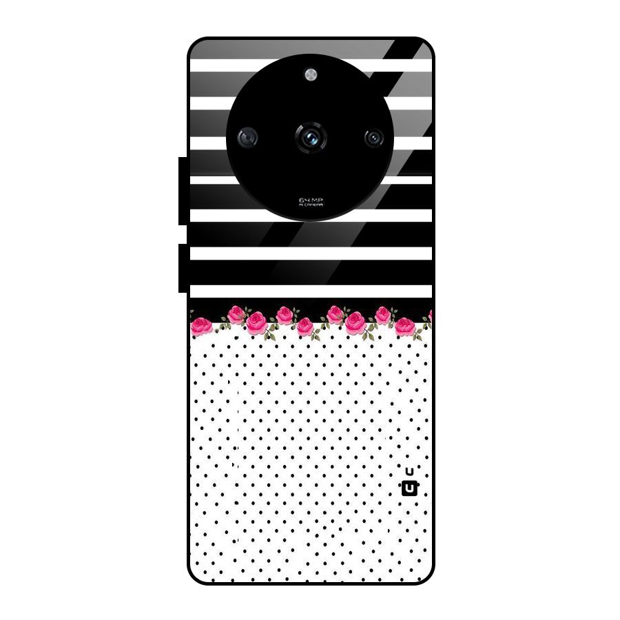 Classic Polka Stripes Glass Back Case for Realme Narzo 60 5G