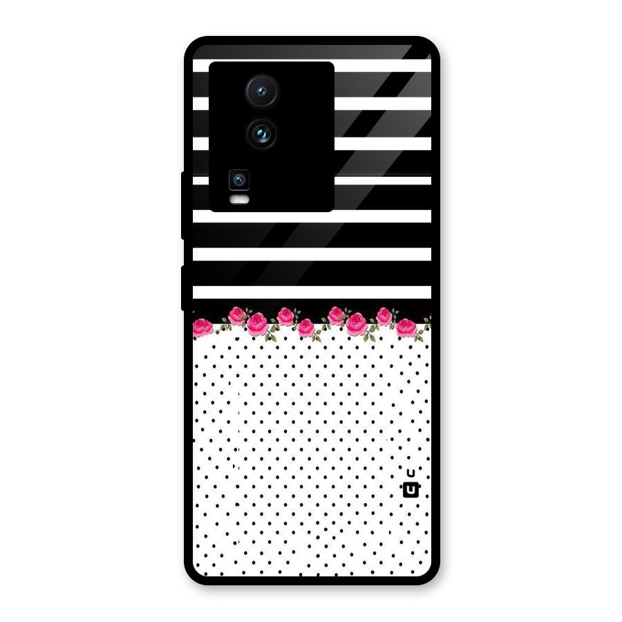 Classic Polka Stripes Glass Back Case for Vivo iQOO Neo 7 Pro