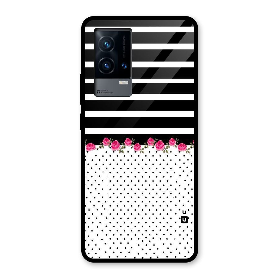 Classic Polka Stripes Glass Back Case for iQOO 9 5G
