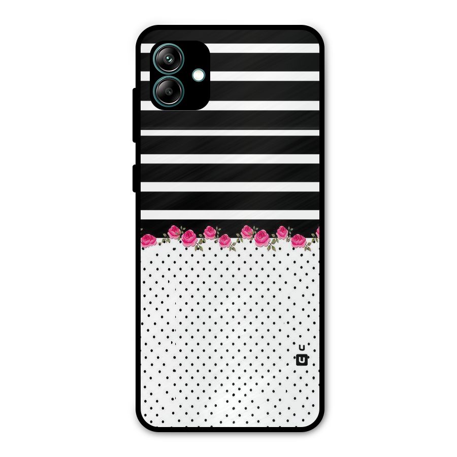 Classic Polka Stripes Metal Back Case for Galaxy A04