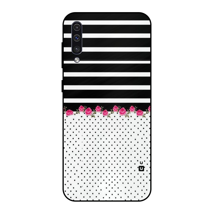 Classic Polka Stripes Metal Back Case for Galaxy A30s