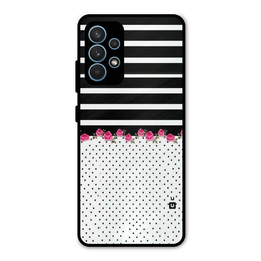 Classic Polka Stripes Metal Back Case for Galaxy A32