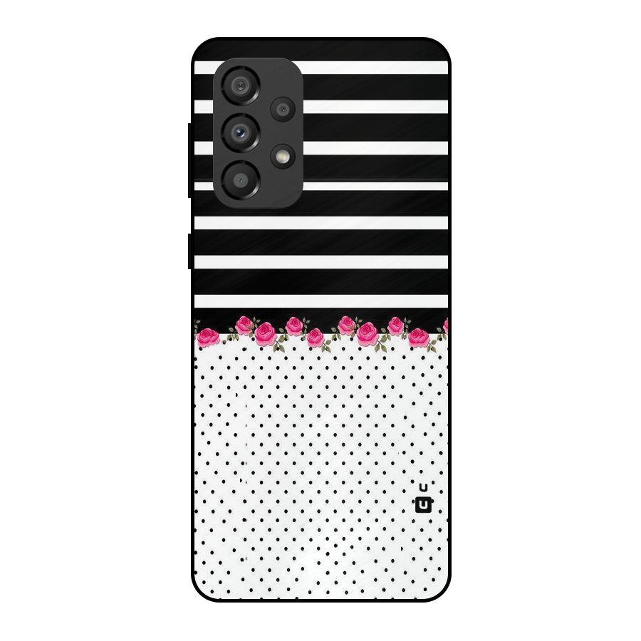 Classic Polka Stripes Metal Back Case for Galaxy A33 5G
