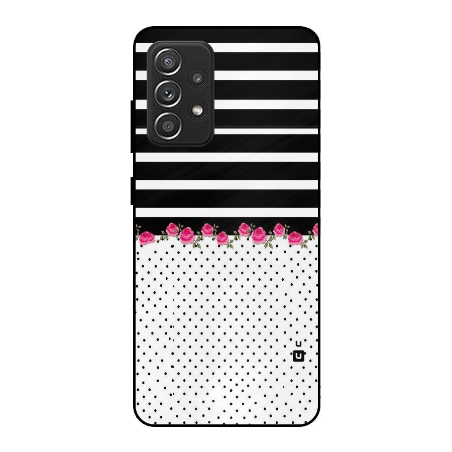 Classic Polka Stripes Metal Back Case for Galaxy A52s 5G