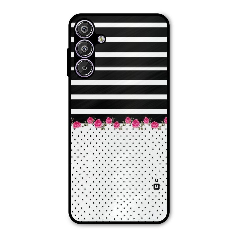 Classic Polka Stripes Metal Back Case for Galaxy F15