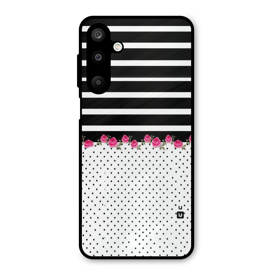 Classic Polka Stripes Metal Back Case for Galaxy M16