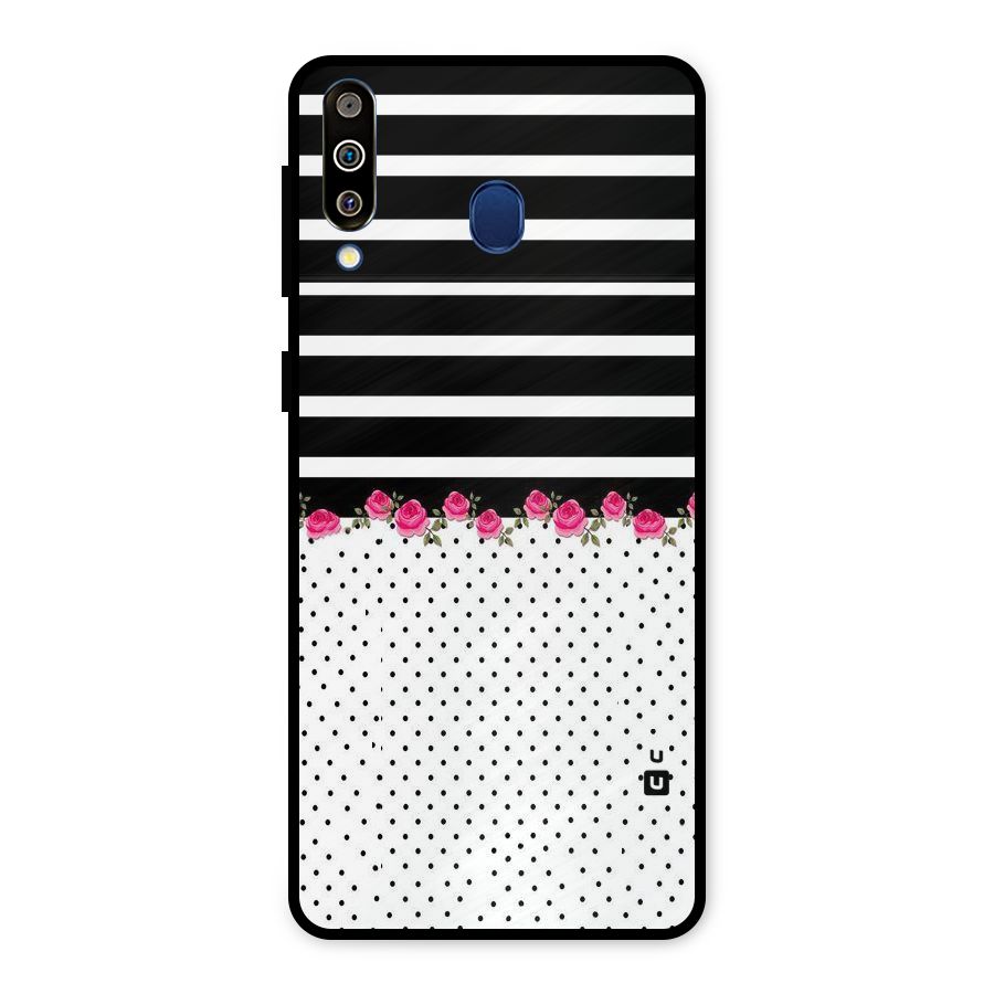 Classic Polka Stripes Metal Back Case for Galaxy M30