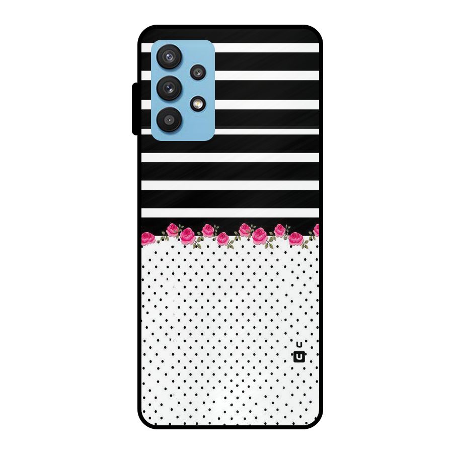 Classic Polka Stripes Metal Back Case for Galaxy M32 5G