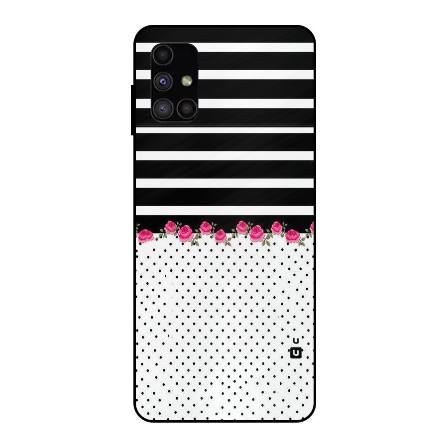 Classic Polka Stripes Metal Back Case for Galaxy M51