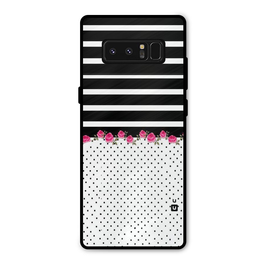Classic Polka Stripes Metal Back Case for Galaxy Note 8